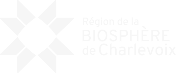 Logo - Région de la biosphère de Charlevoix - Blanc